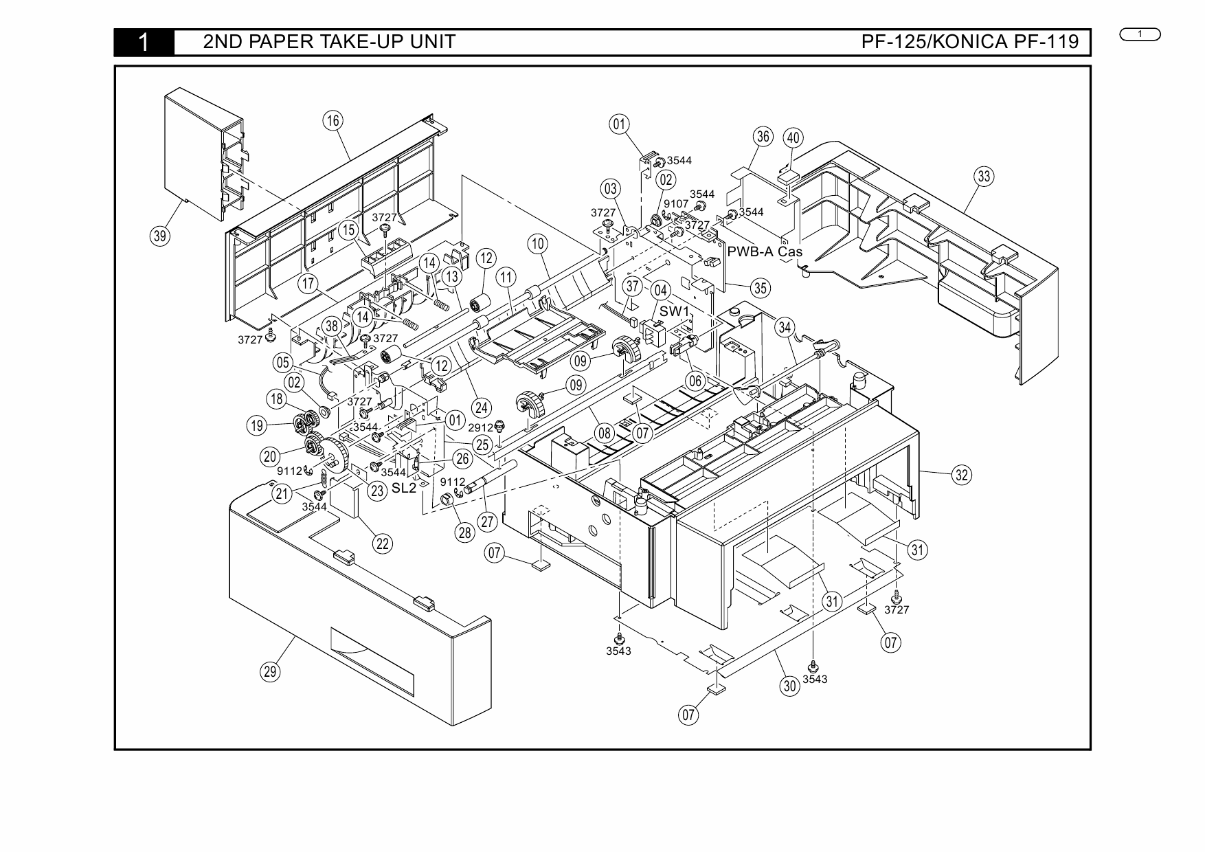 Konica-Minolta Options PF-125 4516 Parts Manual-2